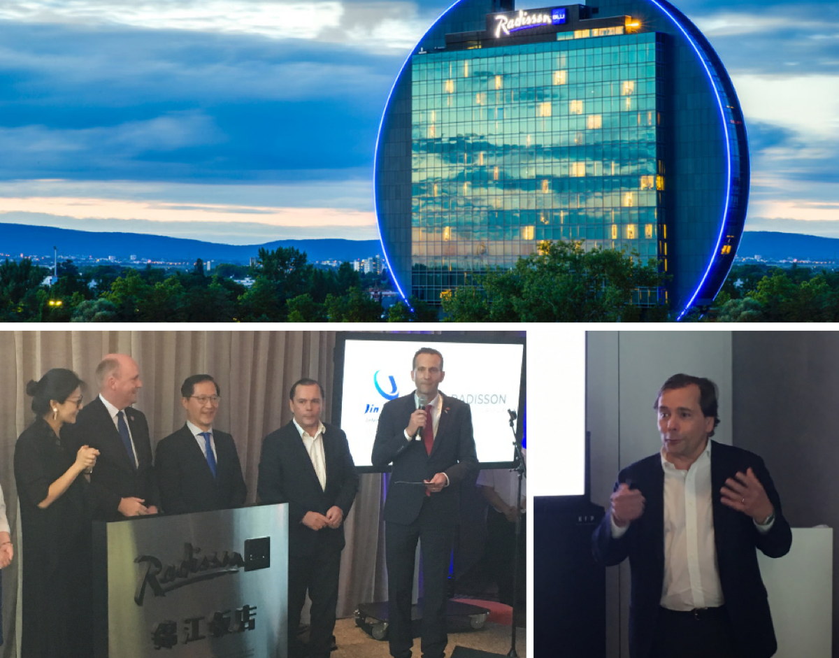 Radisson und Jin Jiang zeigen in Frankfurt gemeinsam Flagge