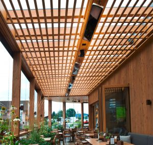 Heizstrahler in der Außengastronomie