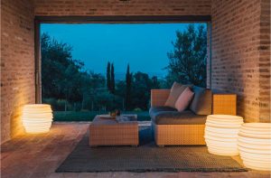 Terrassenbeleuchtung mit warmweißem Licht