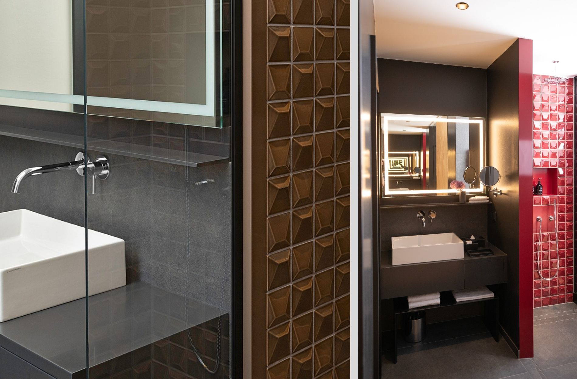 Dreidimensionale Fliesen im Hotel Esplanade