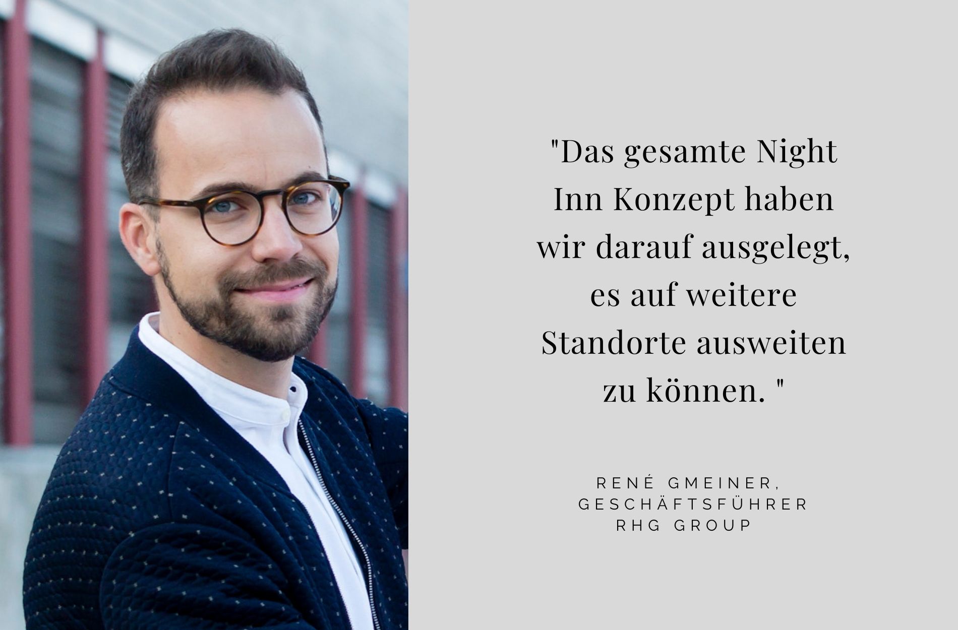 Geschäftsführer René Gmeiner über seine Vision für Night Inn
