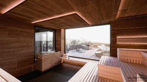 Sauna im neuen Wellnessbereich des Moselschlösschens