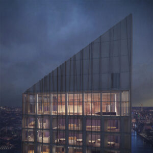 Rendering Estrel Tower Hochhausspitze