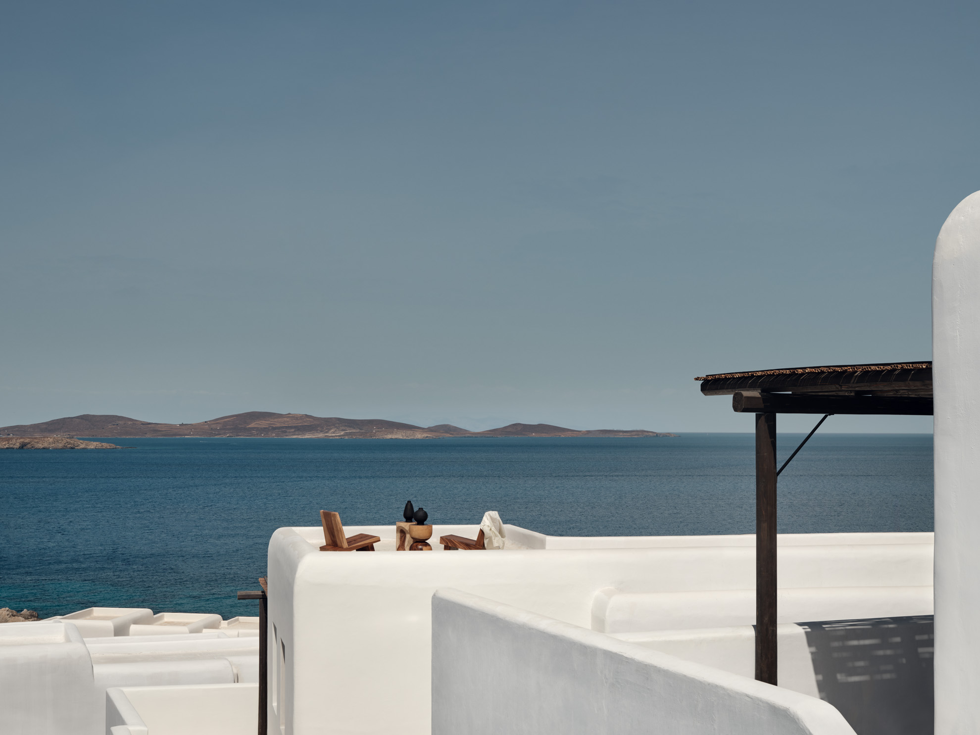 Ausblick aus das blaue ägäische Meer