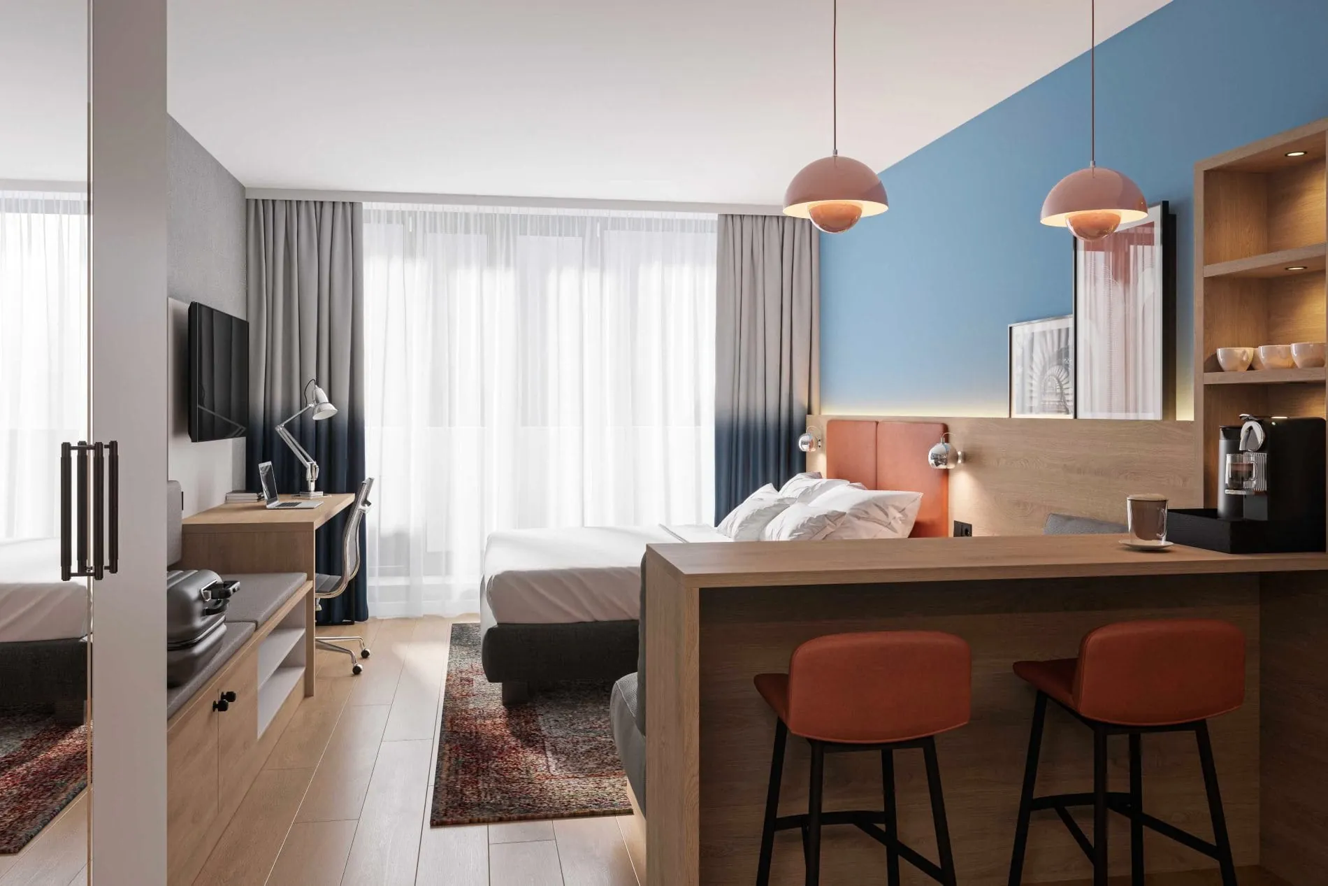 Insgesamt bietet das neue Residence Inn 95 Studios und Suiten an.