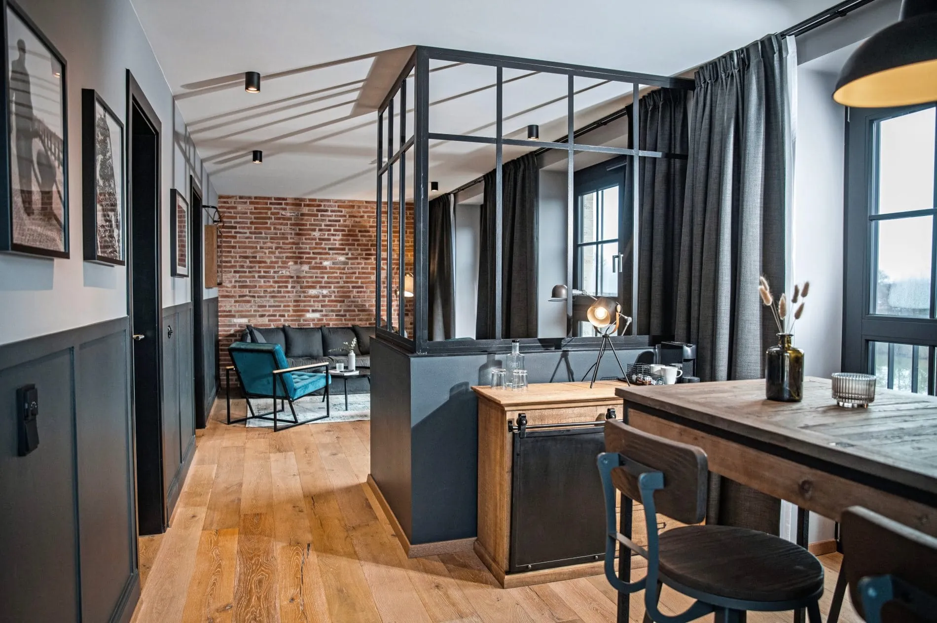 Zimmer im River Loft Hotel.