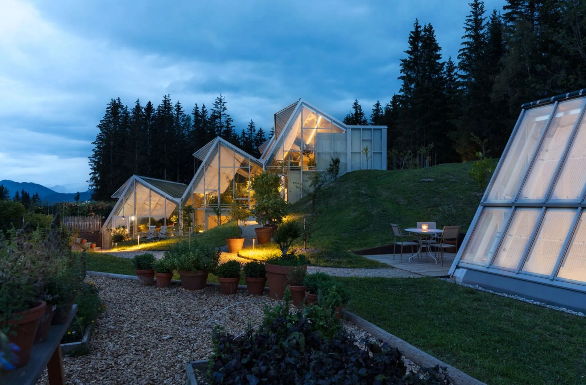 Nächtigen im Gewächshaus