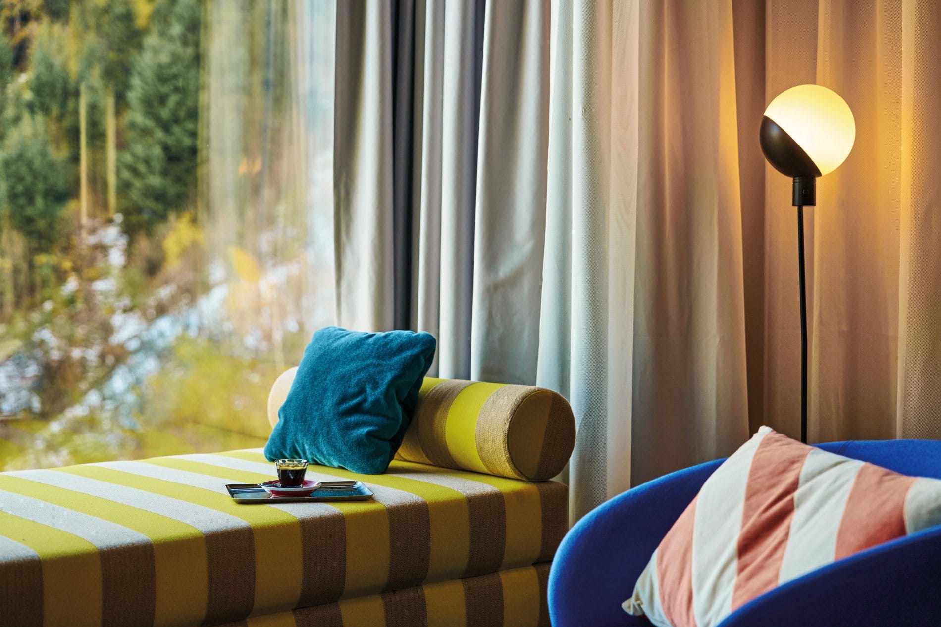 Design-Details im Hotelzimmer Badeschloss