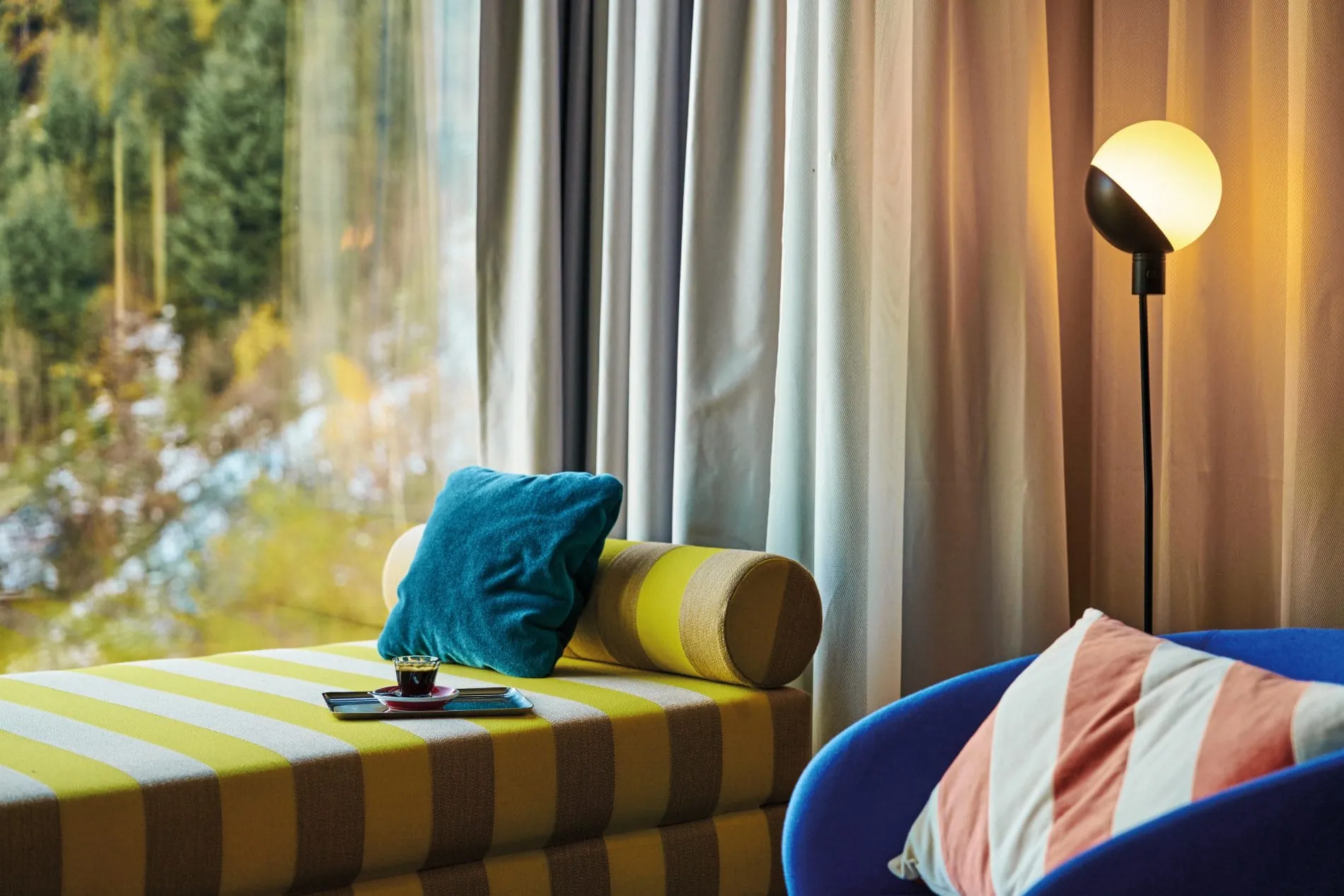 Design-Details im Hotelzimmer Badeschloss