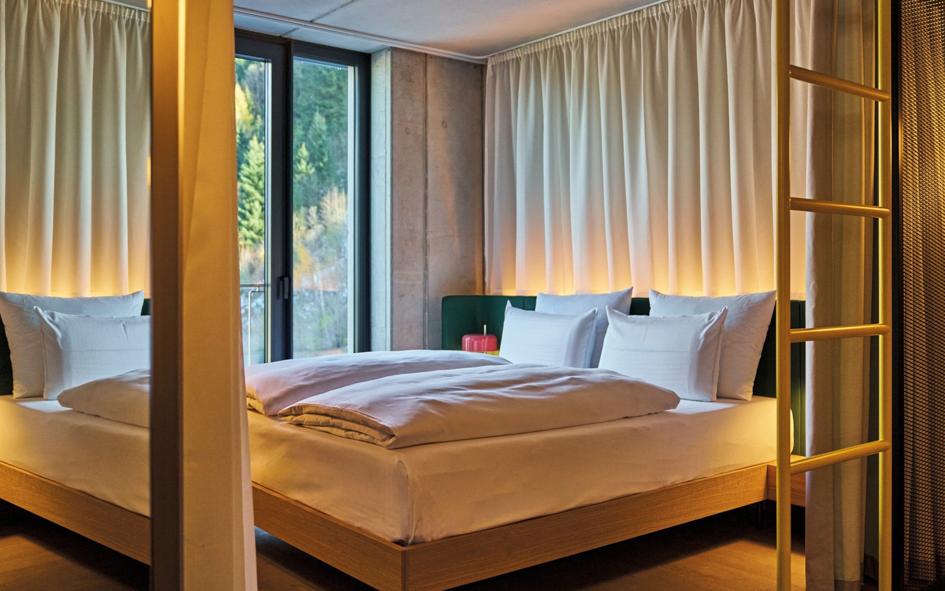 Blick in ein Zimmer des Hotels.