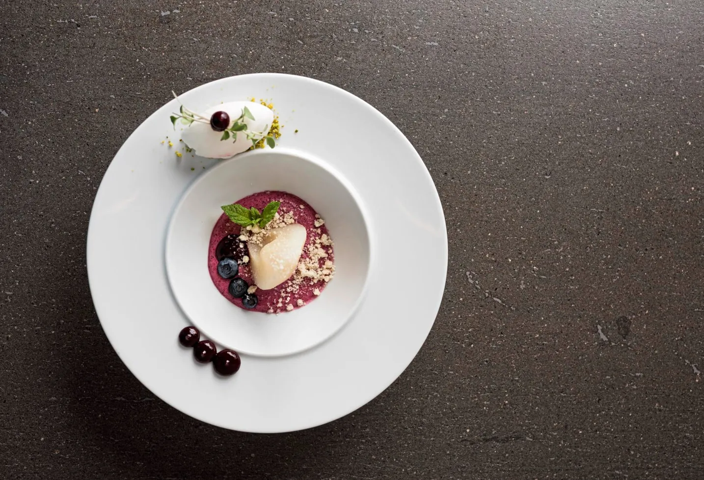 Birne trifft Blaubeere