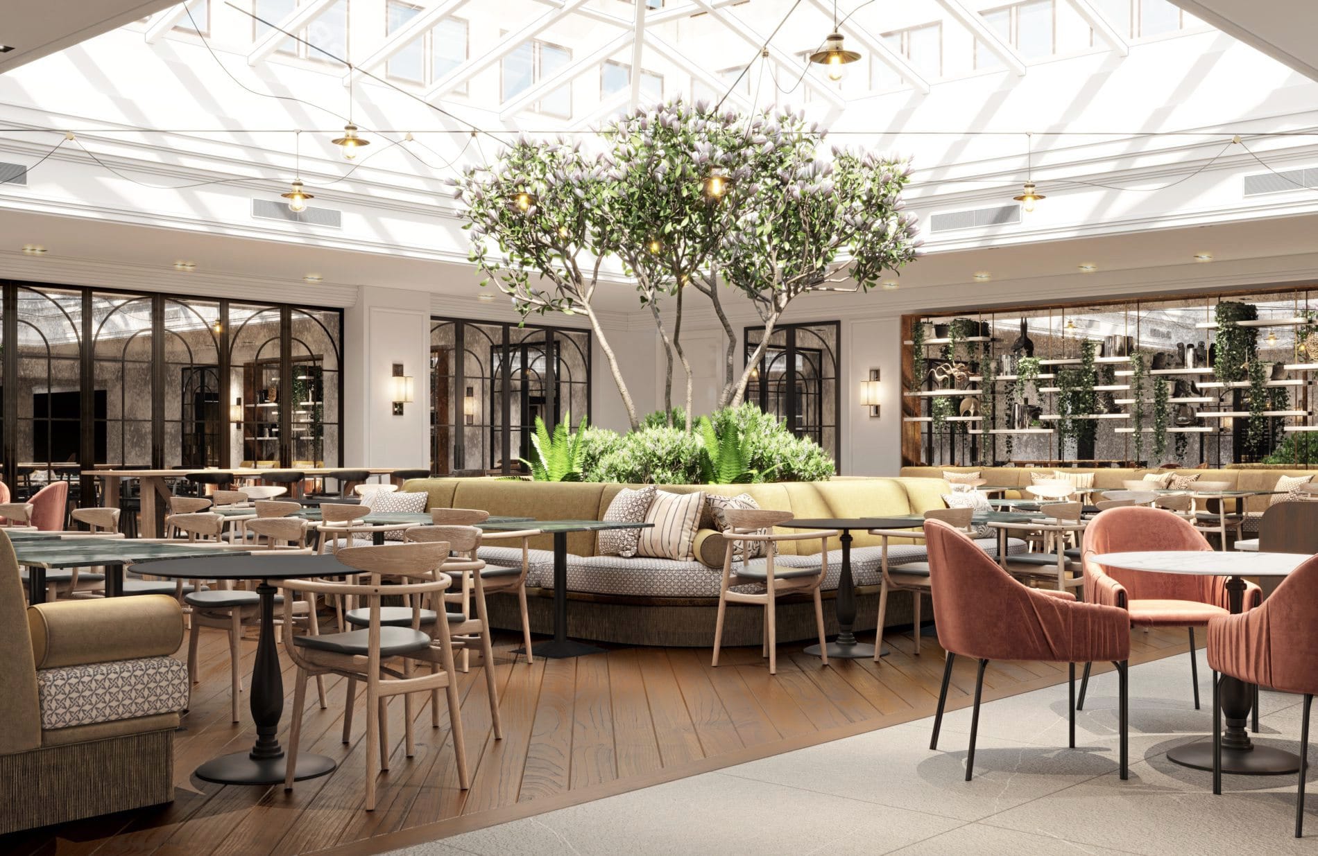 Das Restaurant im Hilton Hotel in Heidelberg.
