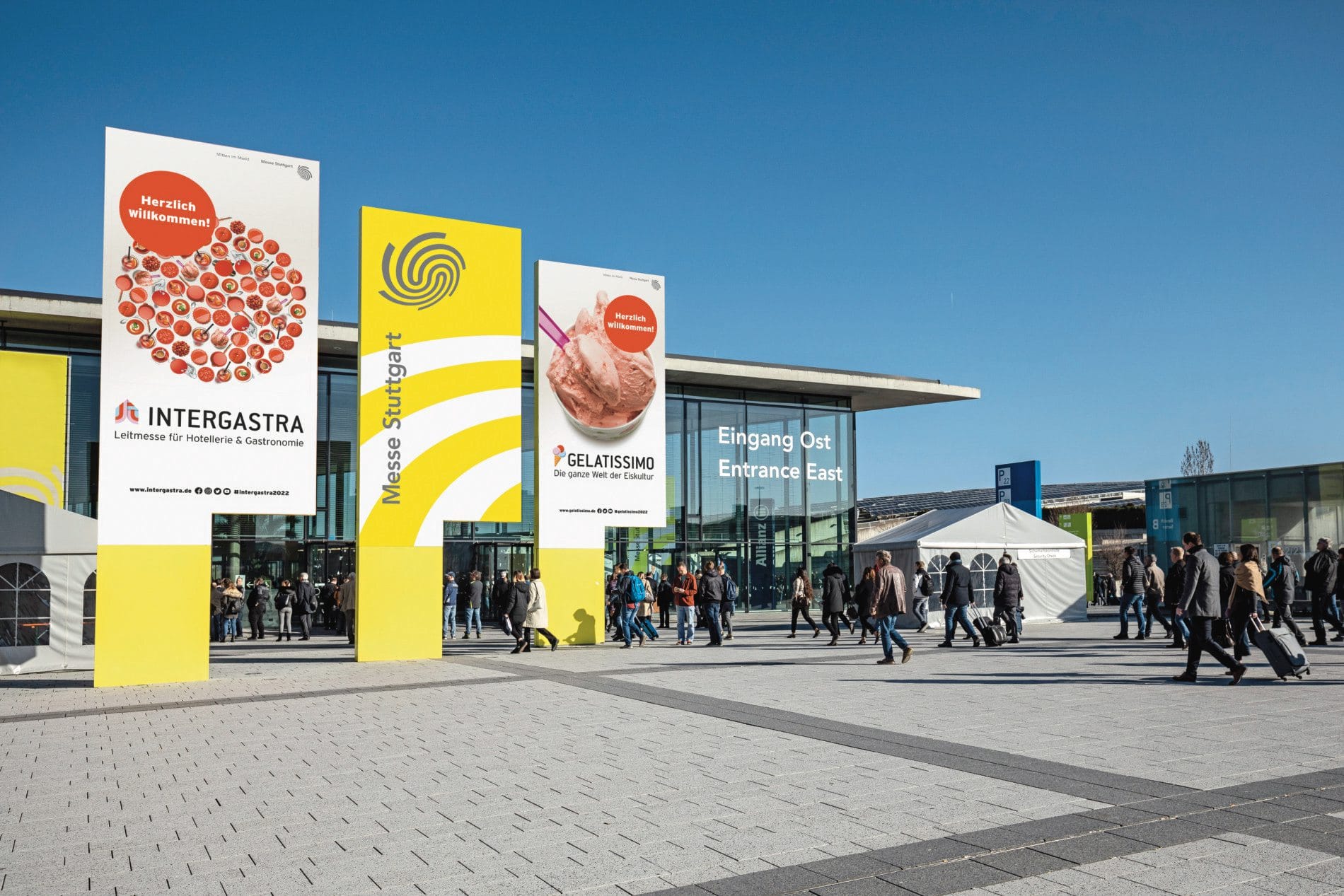 Eingang auf dem Messegeländer zur Intergastra in Stuttgart