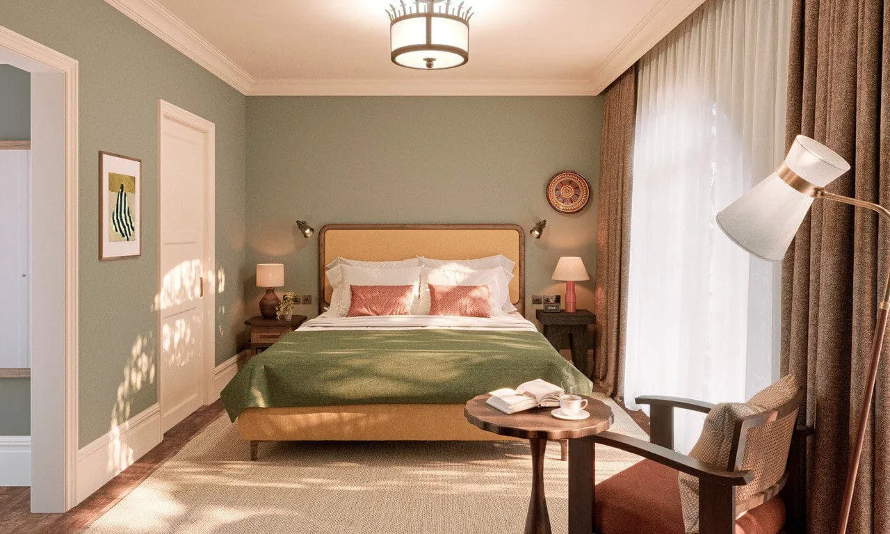 Blick in ein Zimmer der Hotels Borneta in Barcelona, das im Sommer 2024 öffnen wird.