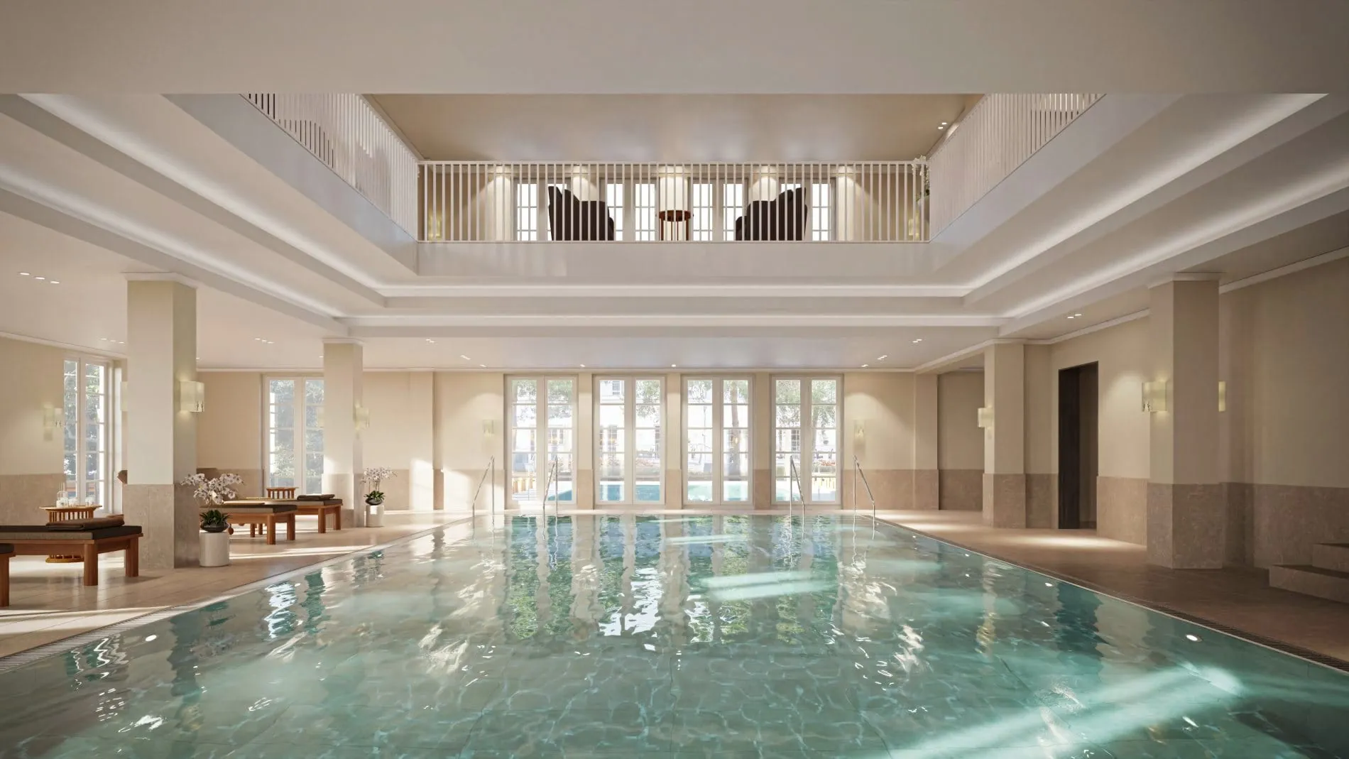 Spa Pool mit Blick in den Garten