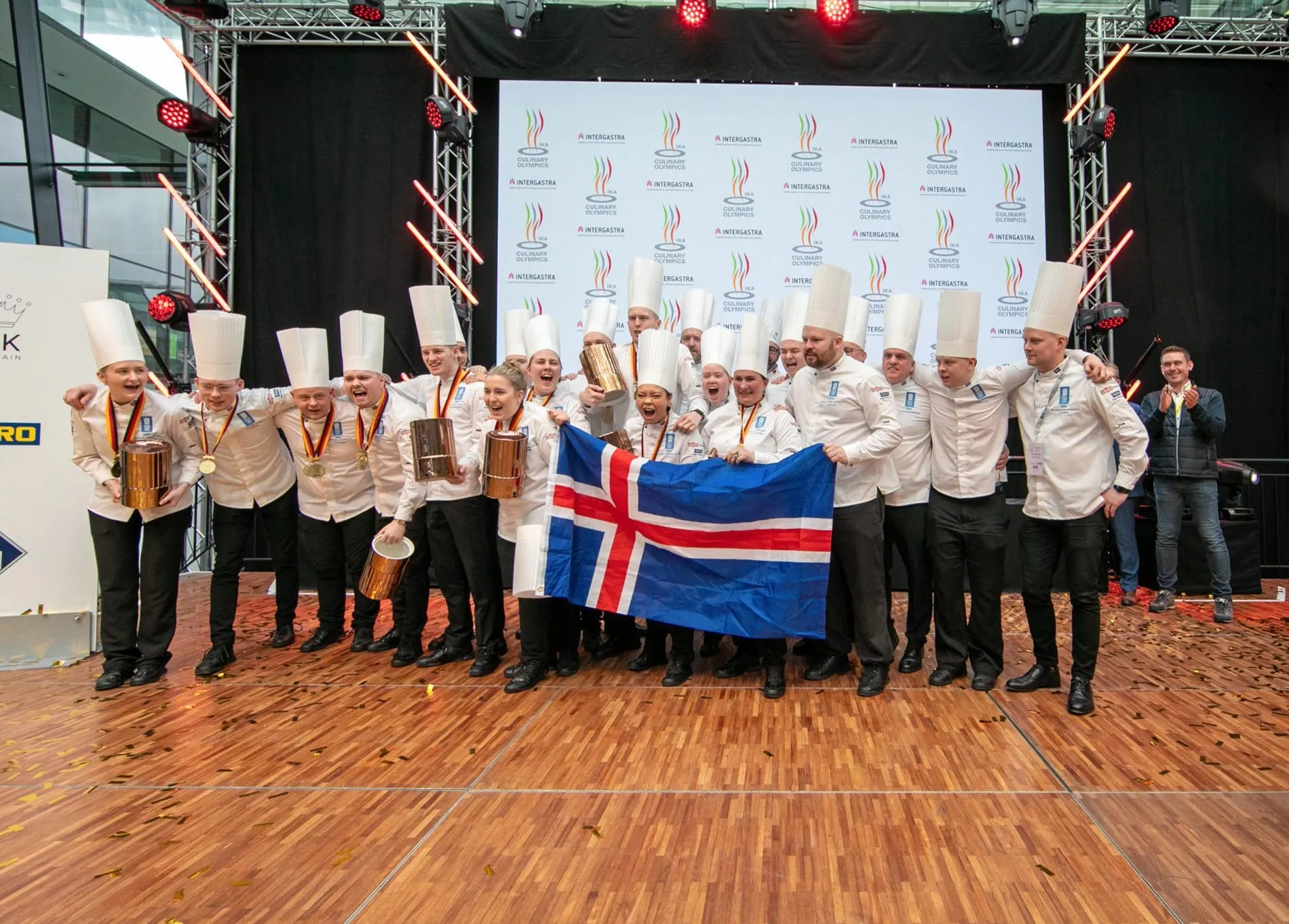 Bronze geht an das Köche-Team aus Island.