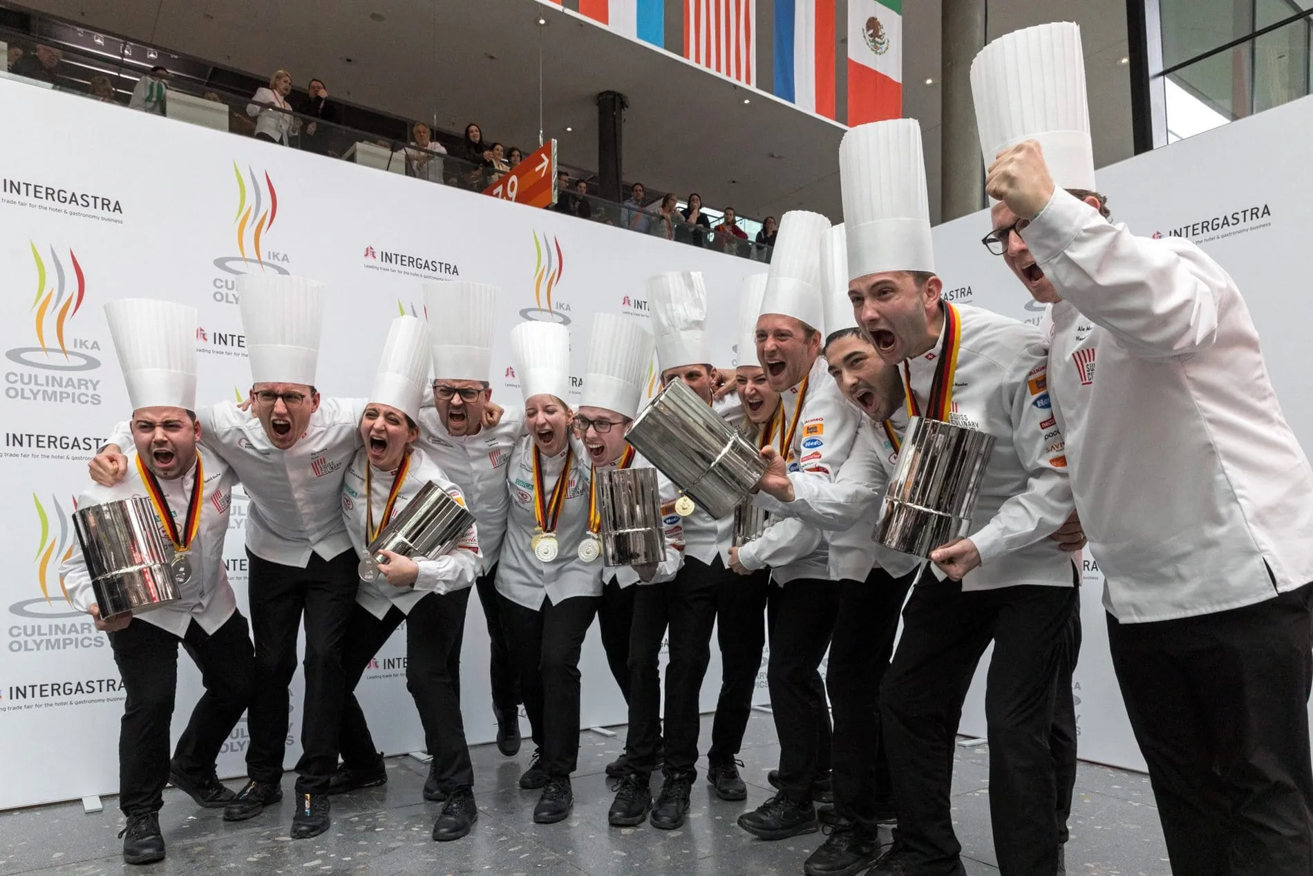 Die Nationalmannschaft der Schweiz holt Silber.