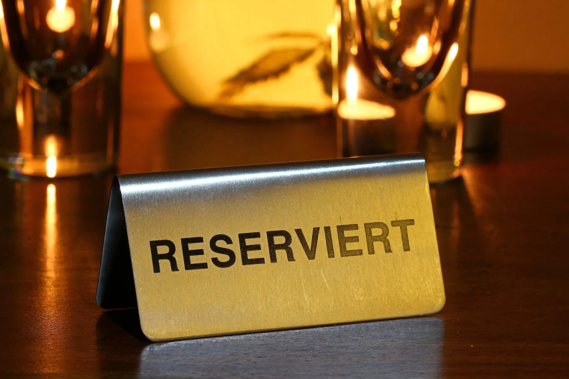 reserviert schild alu