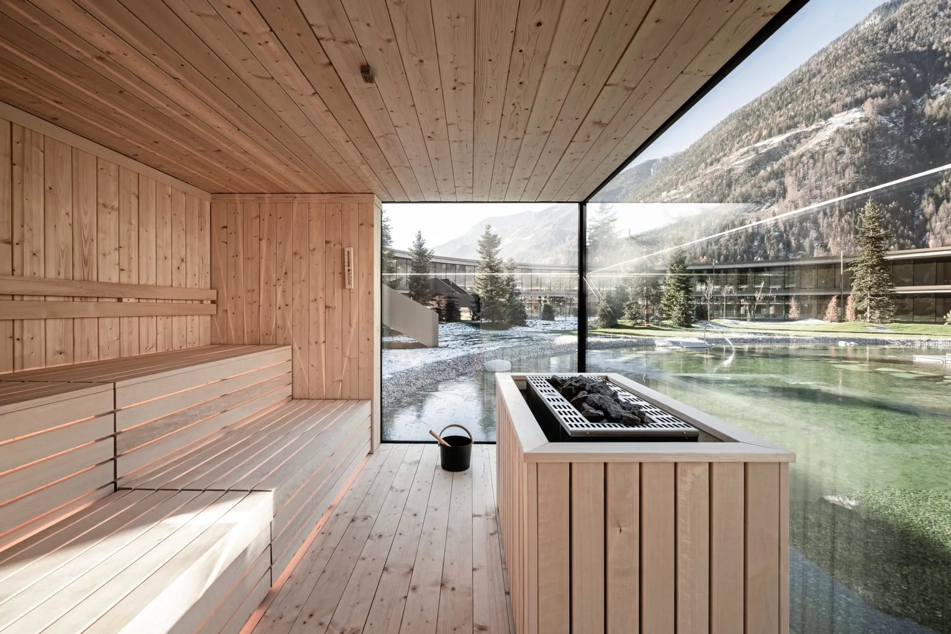 Olm Sauna mit Ausblick