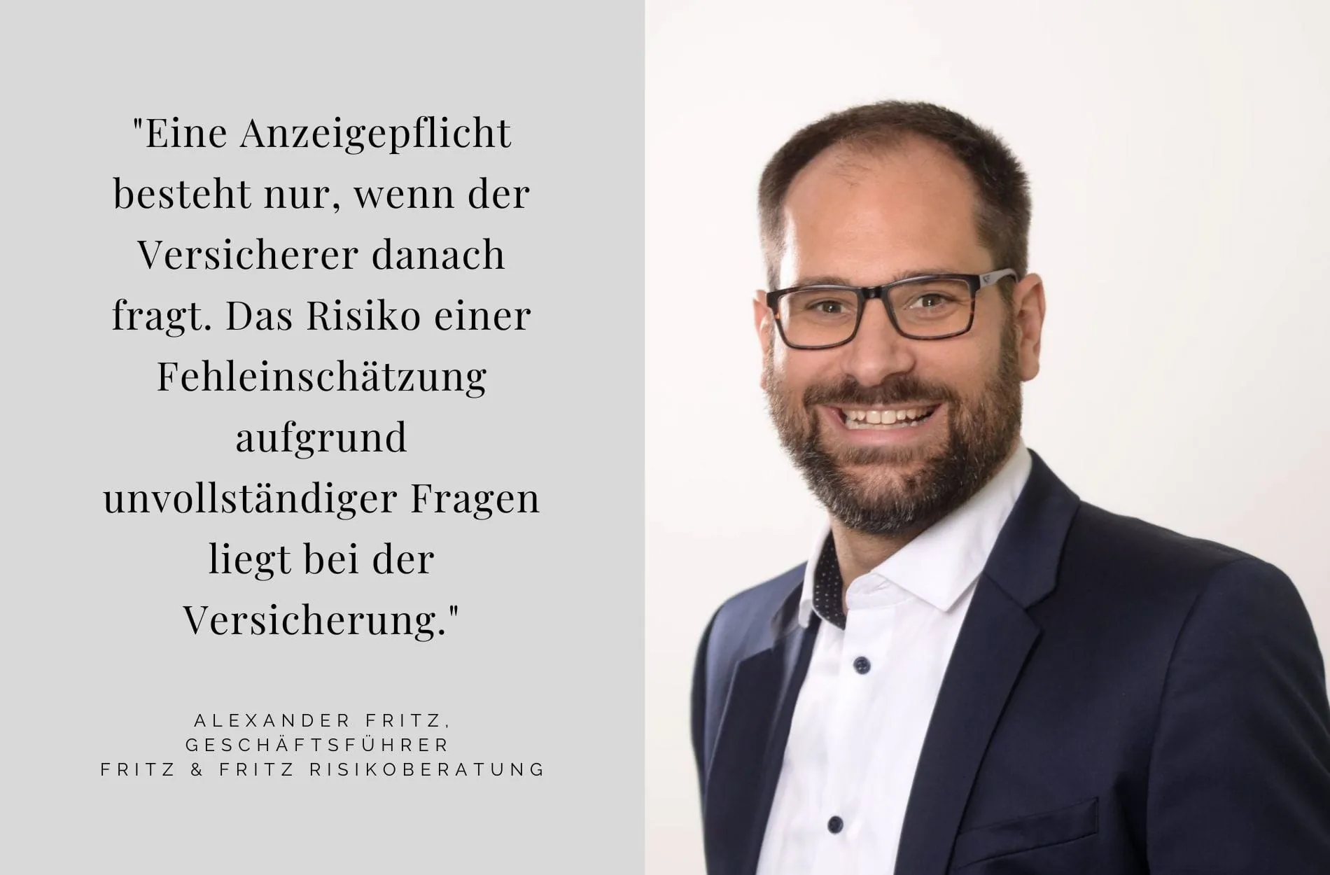 Versicherung: Alles korrekt angegeben?