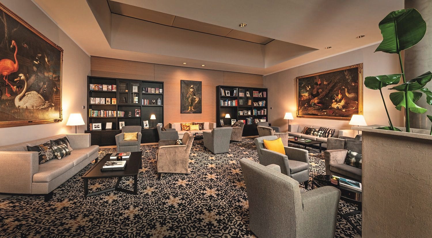 Lobby im Hotel Maximilian´s Augsburg.