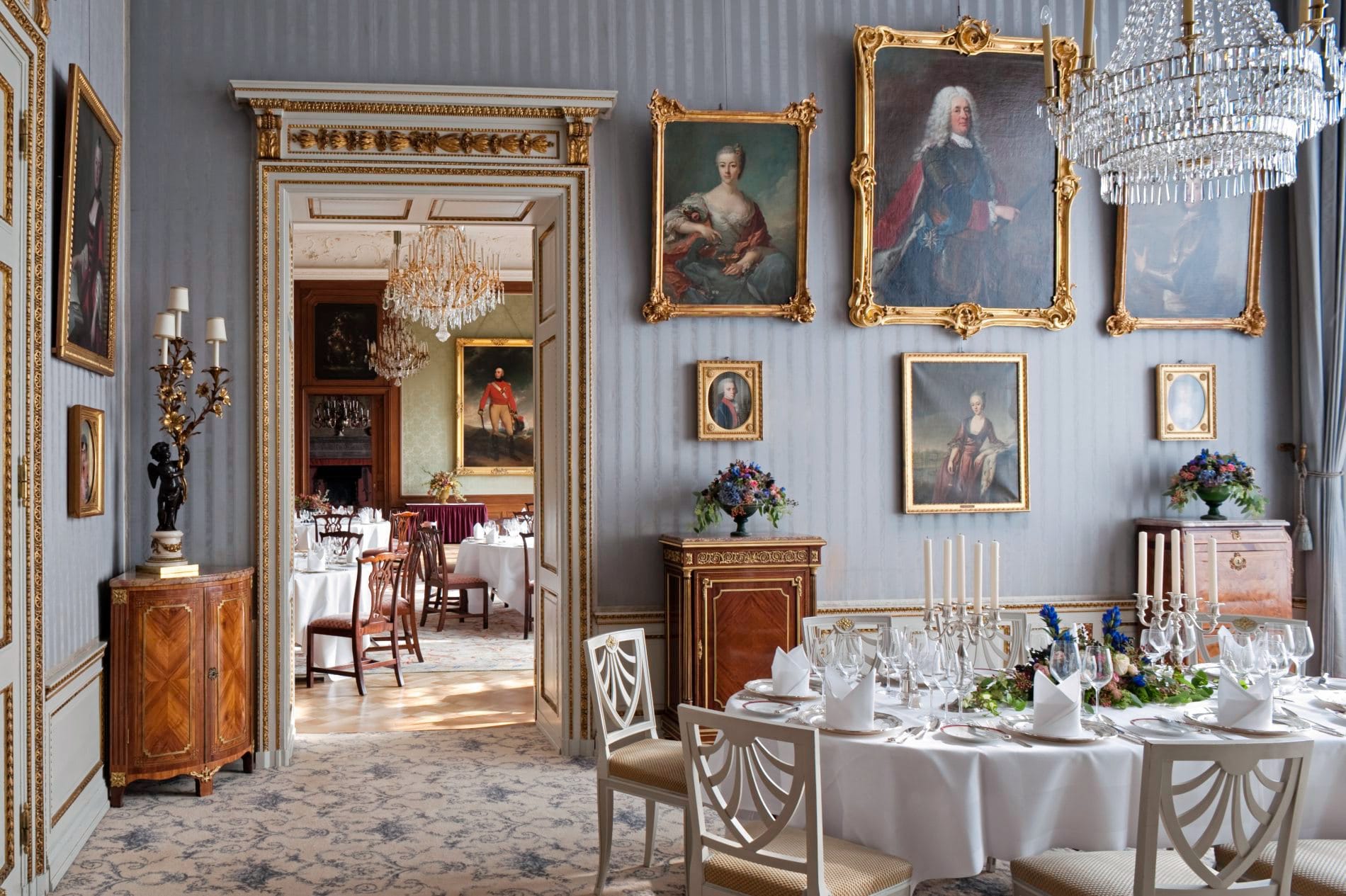Blauer Salon im Schlosshotel Kronberg
