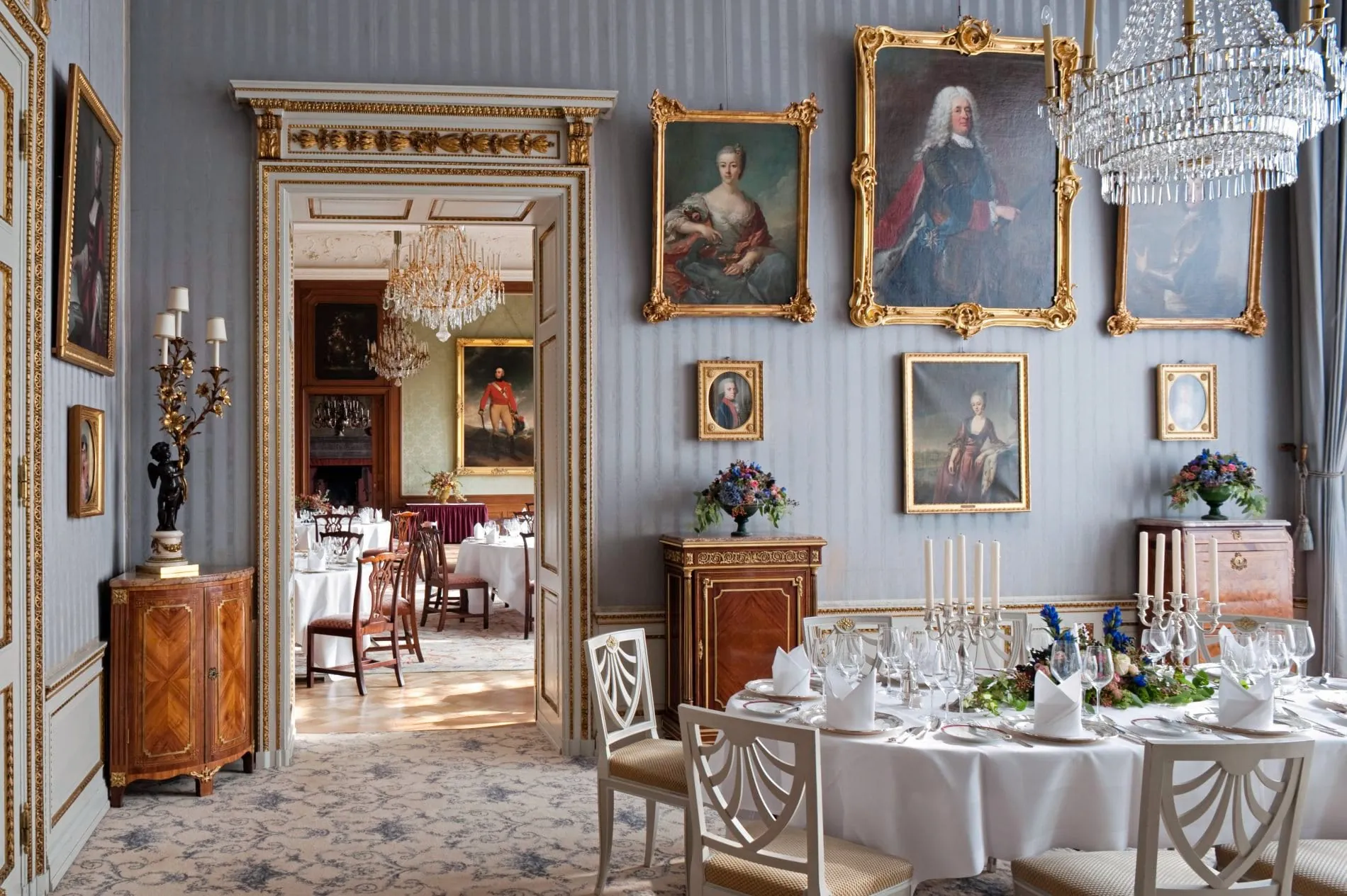 Blauer Salon im Schlosshotel Kronberg