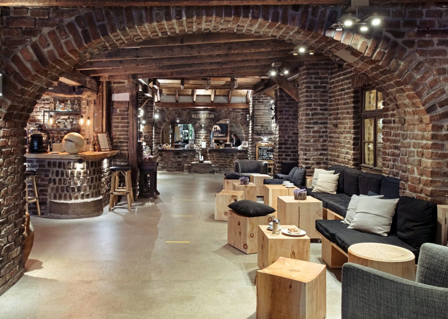 Lobby des Bio-Hotels Land Gut Höhne