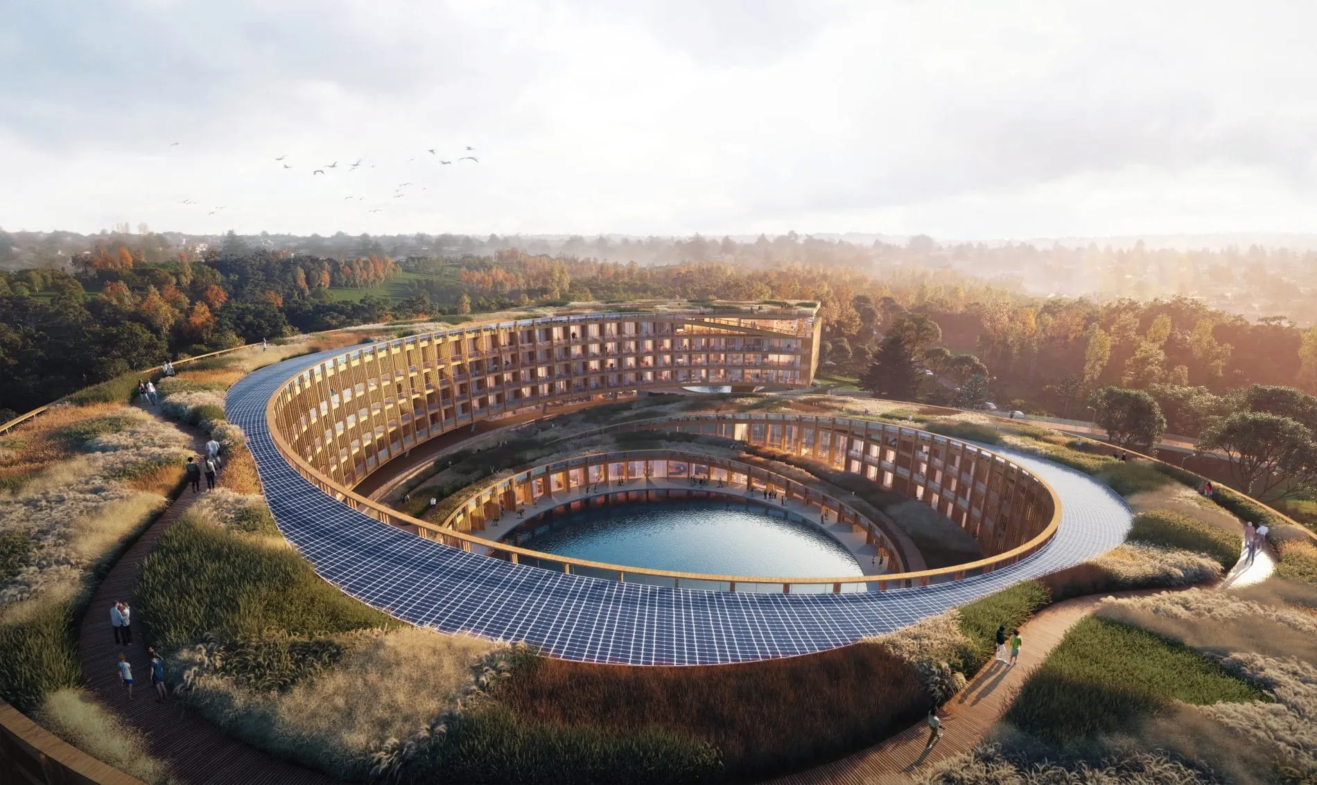 The_Spiral Lakeside Resort_Ansicht_begehbares_Dach