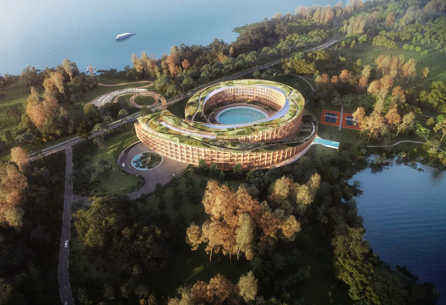 Runde Sache: Das Spiral Lakeside Resort am Kellersee