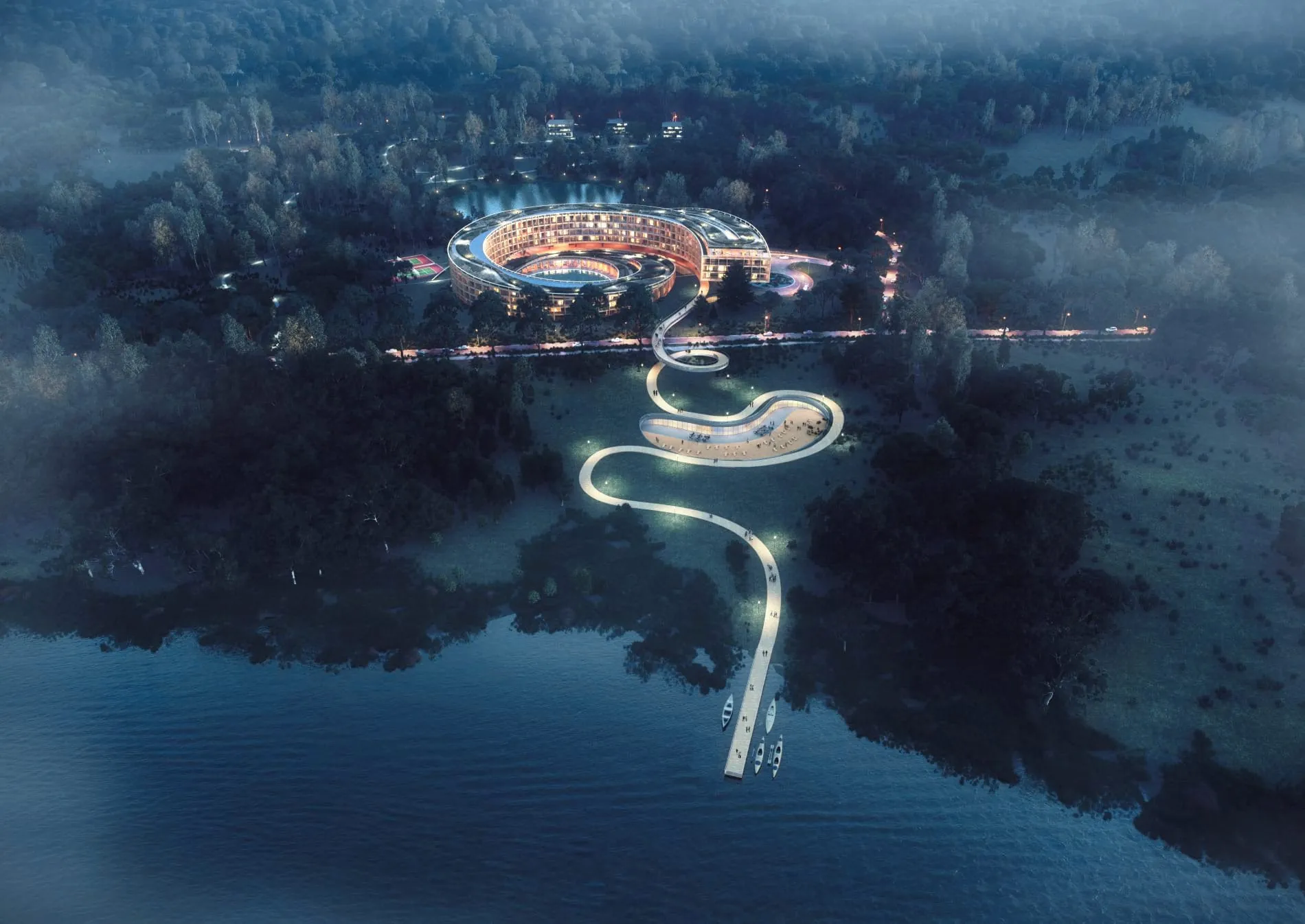 The_Spiral_Lakeside_Resort_Blick_vom_Kellersee