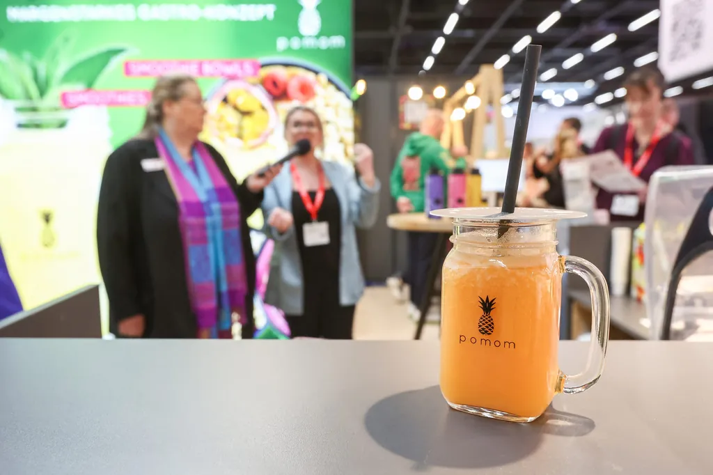 Der Smoothie von Pomom, welcher aus gefrorenen Fr&uuml;chten gemacht wird.