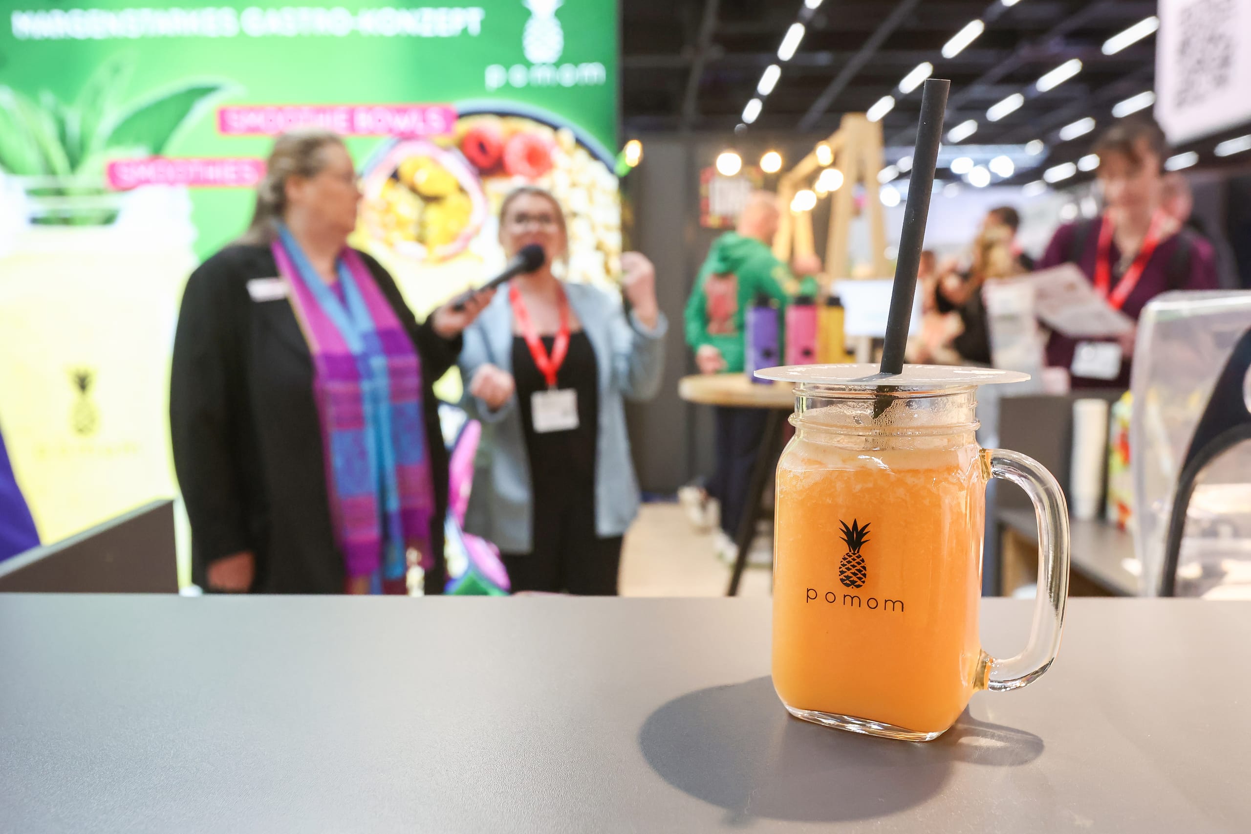 Der Smoothie von Pomom, welcher aus gefrorenen Früchten gemacht wird.