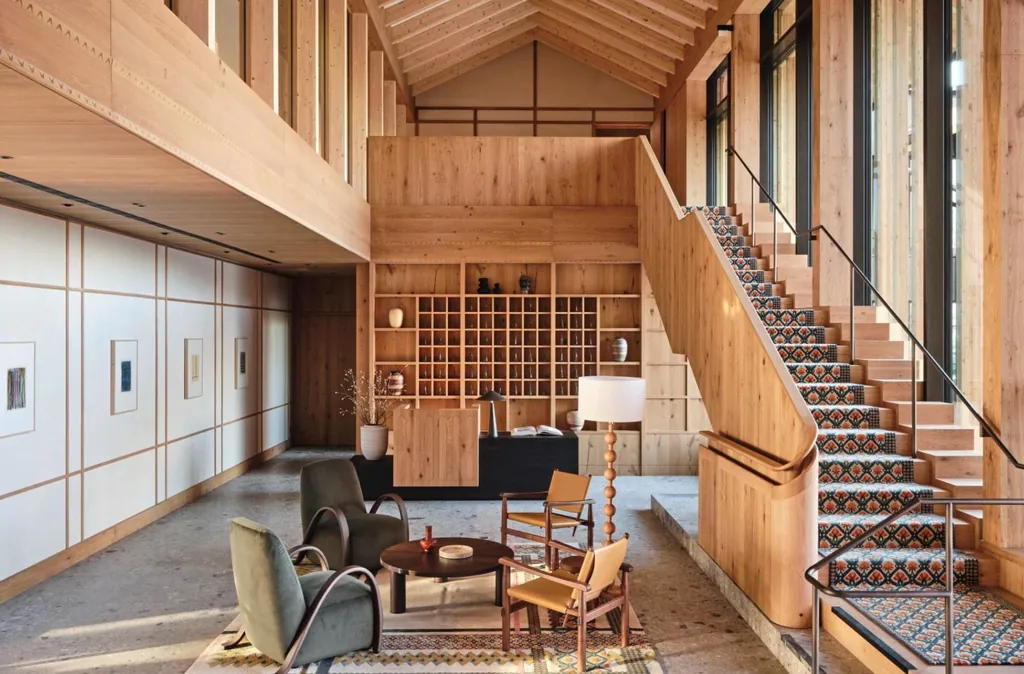 Chiemgauhof Hotelreportage Architektur Eingangshalle