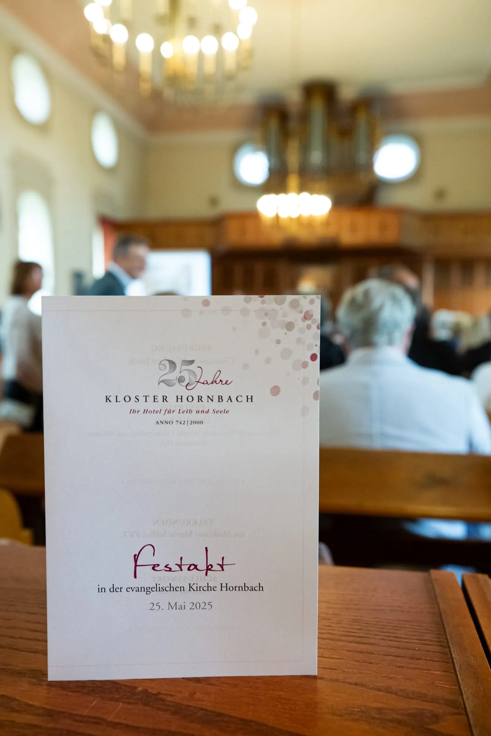 25 Jahre Hotel Kloster Hornbach: Das Jubiläum wurde mit einem Festakt in der evangelischen Kirche Hornbach gewürdigt.