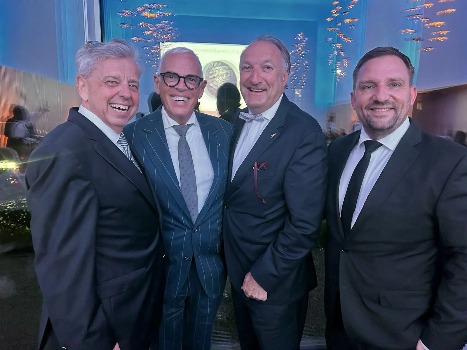 Gala-Abend: (von links) Udo Finkenwirth (Berater), Roland Zadra (Fasanerie Zweibrücken), Jürgen Gangle (HDV und Park Inn) und Oliver Gade (Compass Group).
