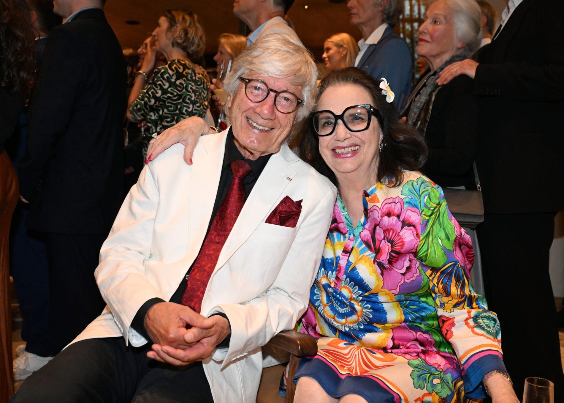 Grand Opening im Chiemgauhof: Schauspieler Christian Wolff mit Frau Marina.