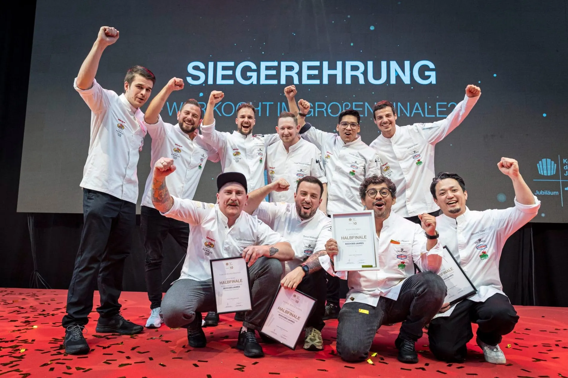 Koch des Jahres 2025: Sieben Talente haben sich im Halbfinale durchgesetzt und kochen nun im November um den Titel. www.mb-photodesign.com Lt. §13 UhRg muß bei Veröffentlichung der Urheber wie folgt genannt werden: Foto: Melanie Bauer Photodesign