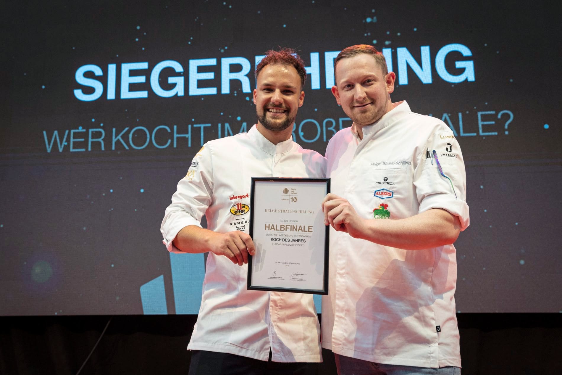 Finalist: Helge Straub-Schilling (rechts), Küchenchef, Genusswerkstatt Mainz und Atrium Restaurant, mit seinem Assistenten Daniel Schaudig.
