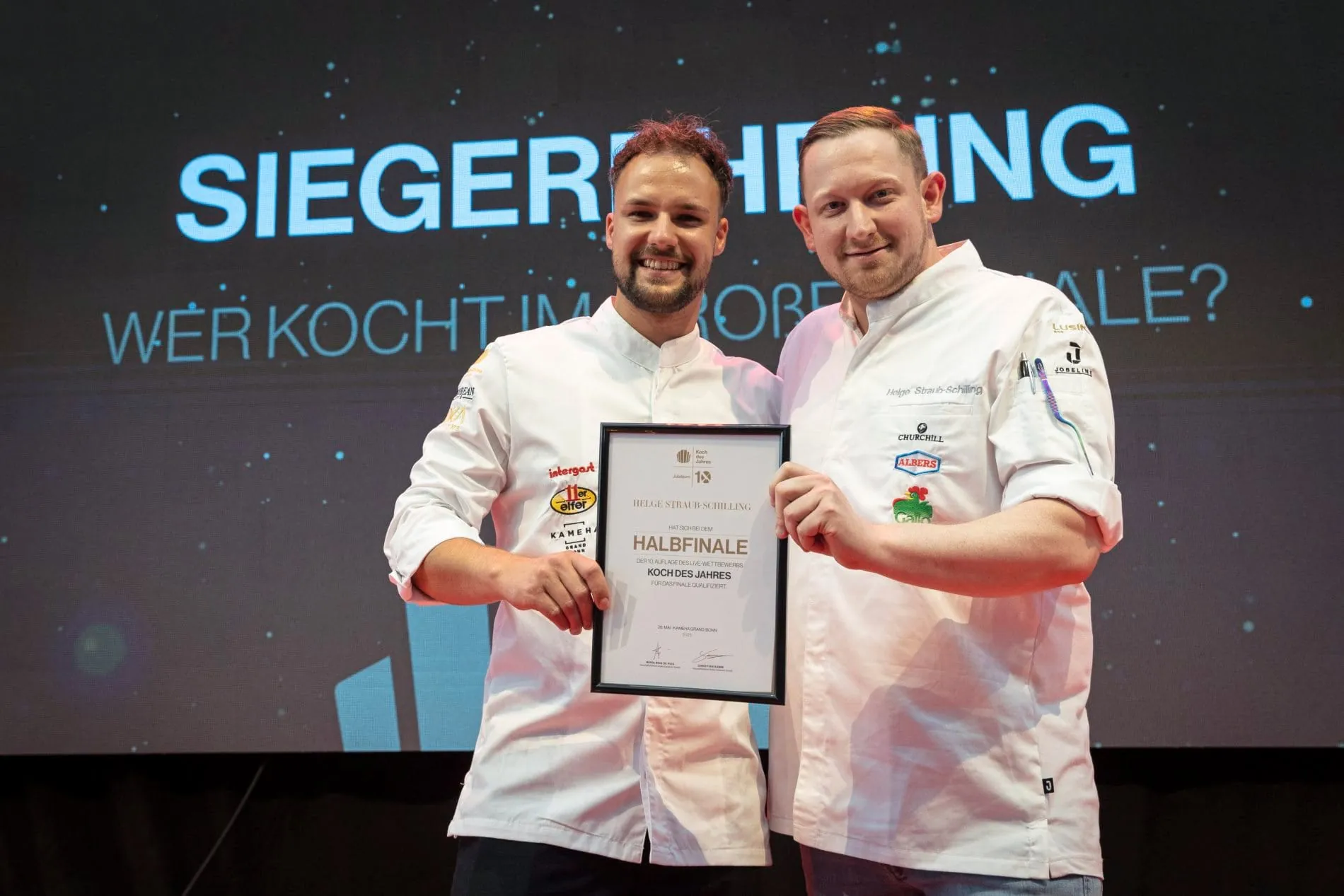 Finalist: Helge Straub-Schilling (rechts), Küchenchef, Genusswerkstatt Mainz und Atrium Restaurant, mit seinem Assistenten Daniel Schaudig.