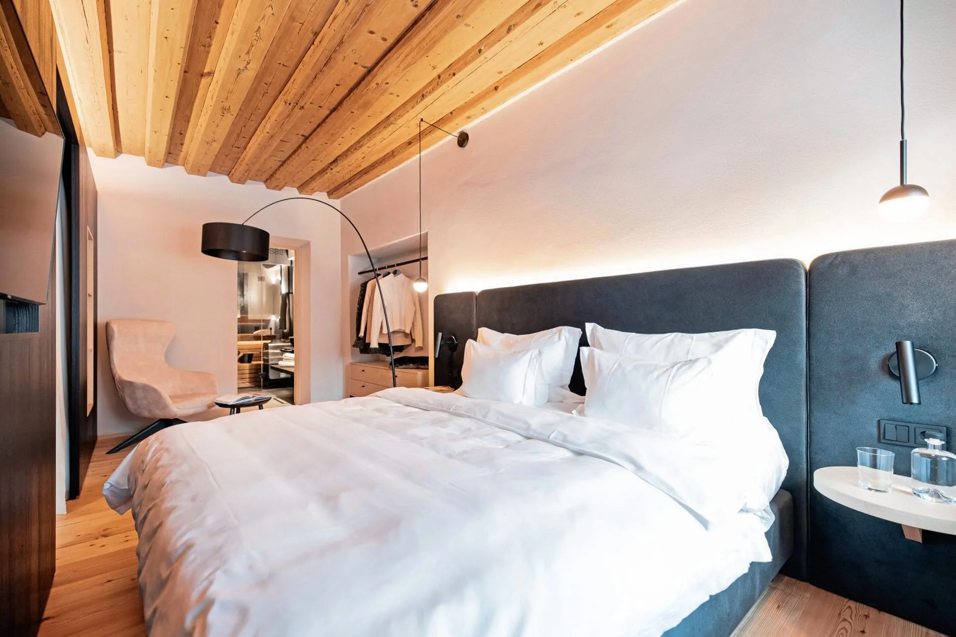 Ein Zimmer im Hotel Schwarzer Adler in Sterzing/Südtirol.