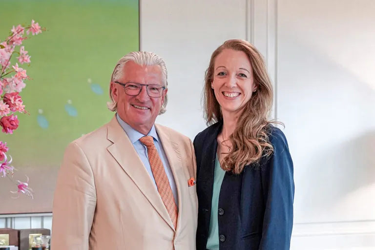 Bernhard Zepf, Eigent&uuml;mer Hotel Erbprinz und Hoteldirektorin Carolin D&ouml;rner.