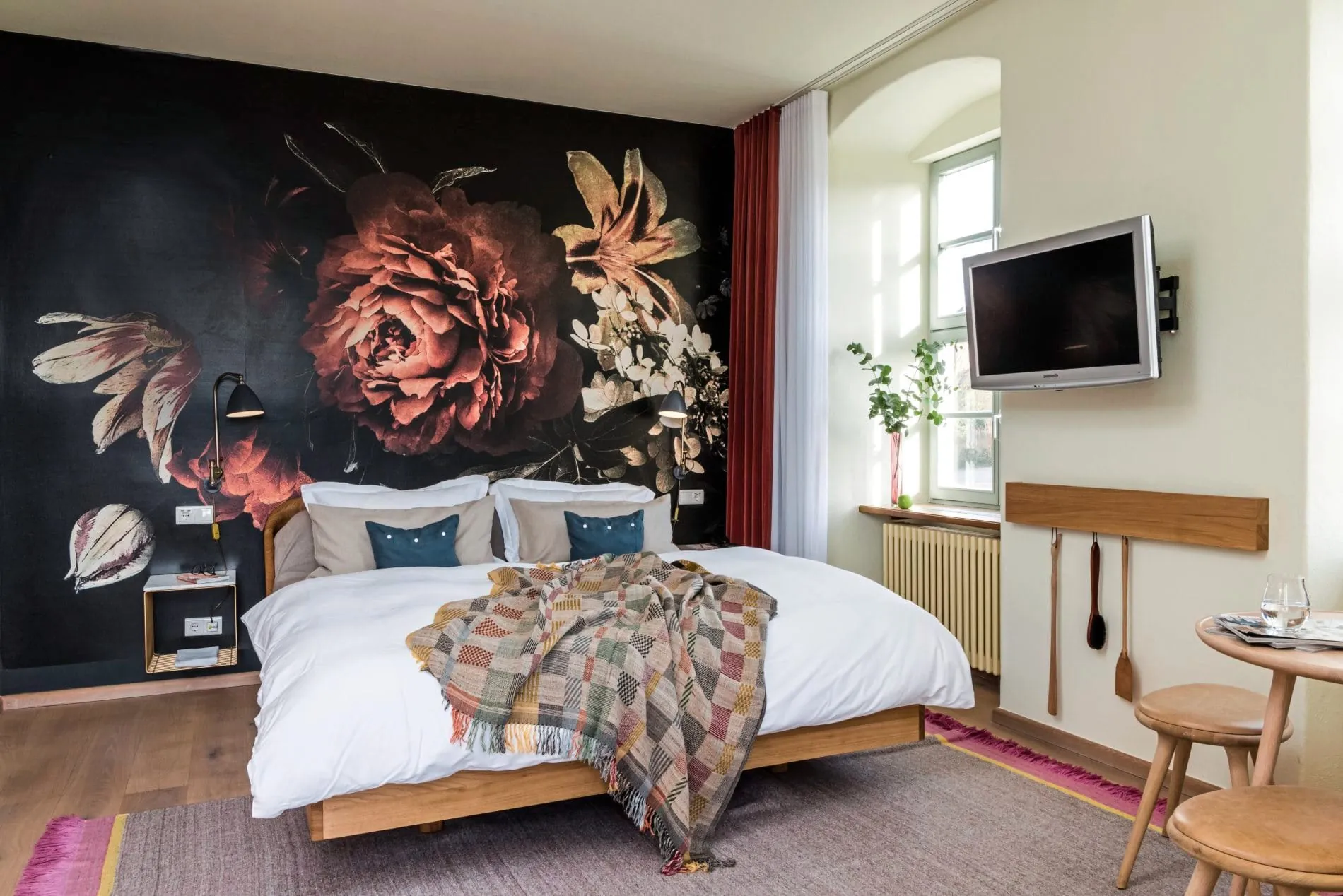 Floral: Zimmer 24 im Hotel Kloster Hornbach.