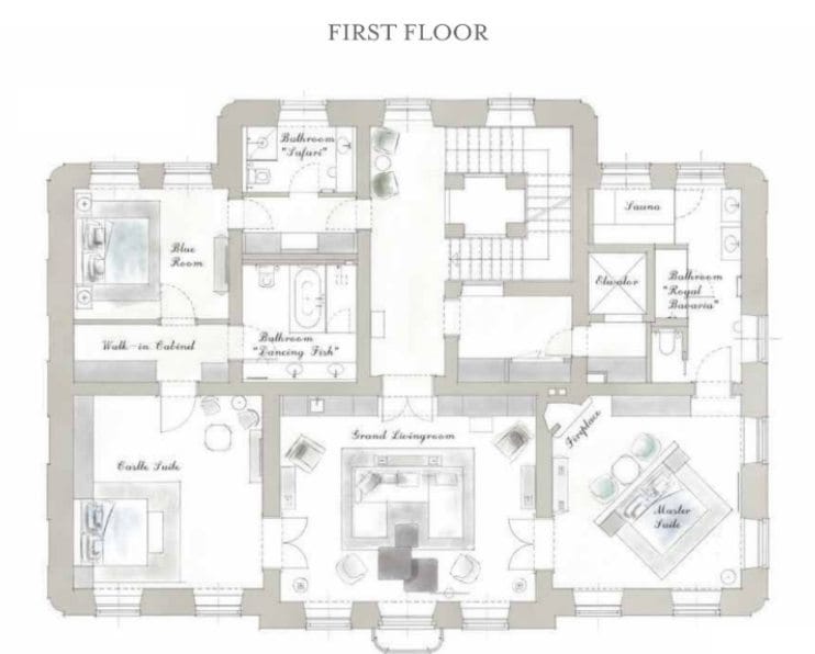 Kempinski Royal Residence Nymphenburg München_Grundriss_First Floor