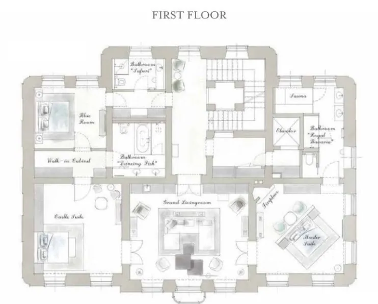 Kempinski Royal Residence Nymphenburg München_Grundriss_First Floor