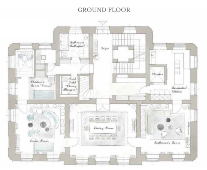 Kempinski Royal Residence Nymphenburg München_Grundriss_Ground Floor
