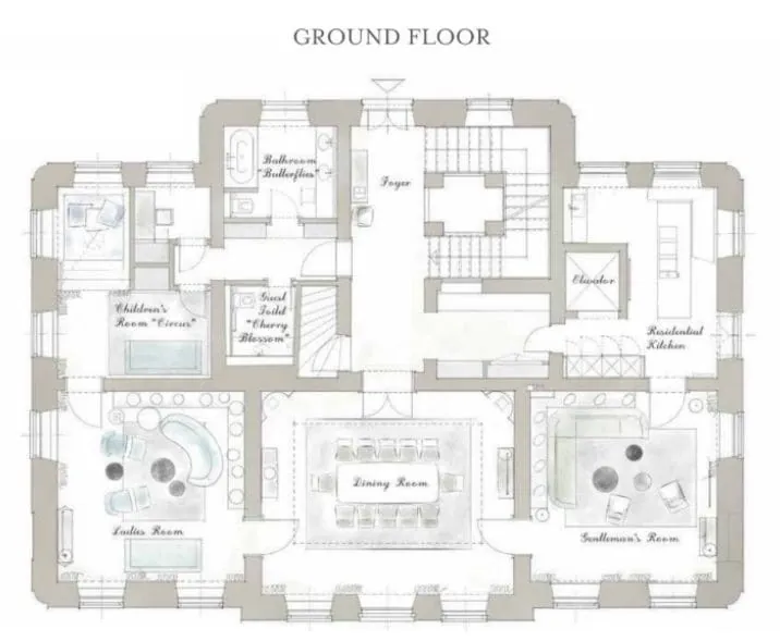 Kempinski Royal Residence Nymphenburg München_Grundriss_Ground Floor