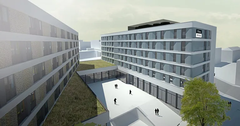 Visualisierung des Hotelprojekts in Aachen.