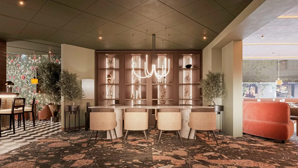 Coworking-Bereich im NYX Hotel Rome.