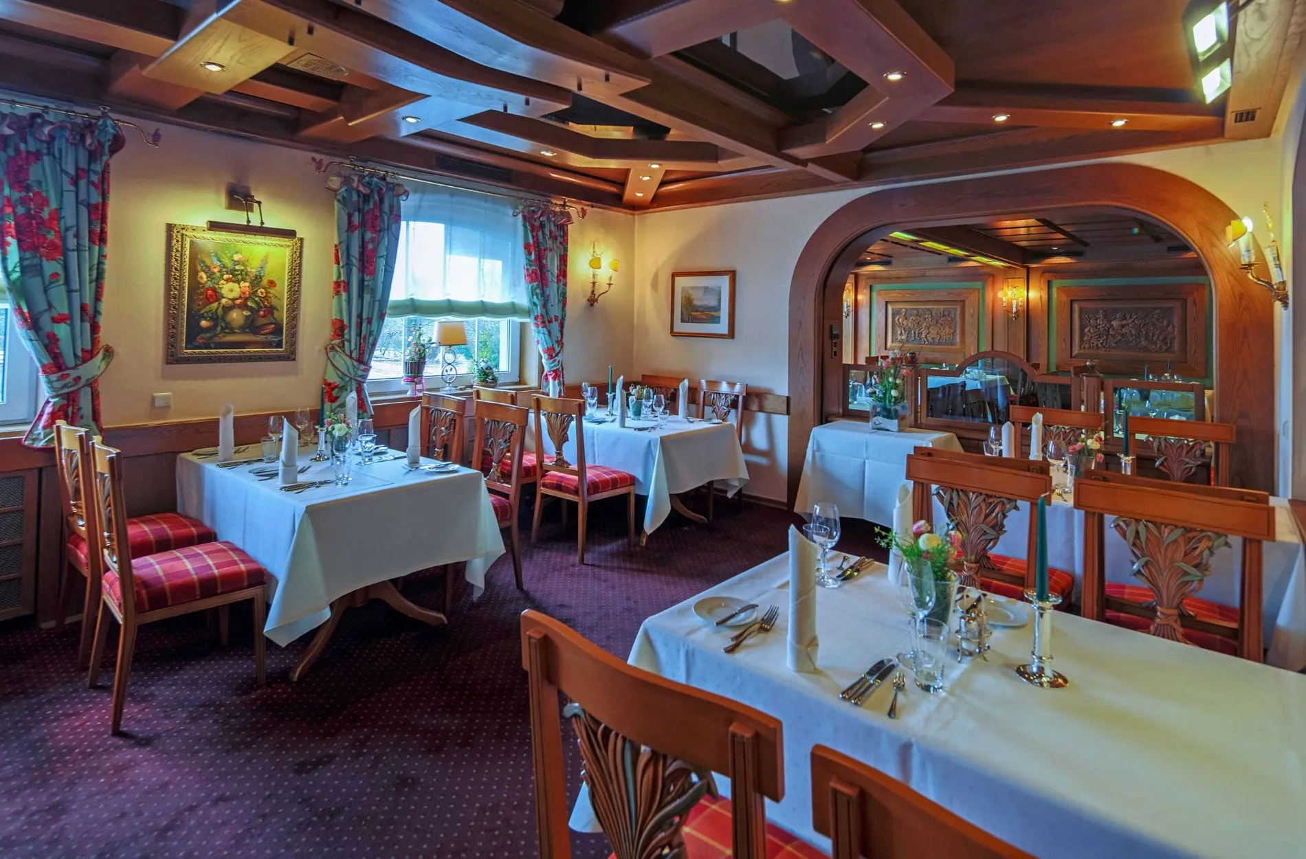 Stilvoll Speisen: Das Restaurant im Hotel Kunz.